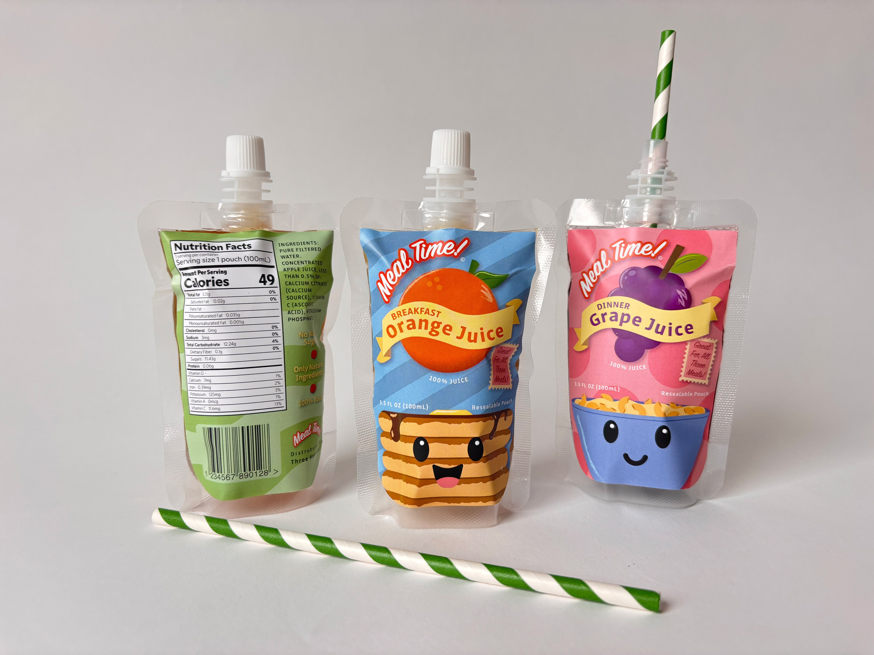meal time juice pouches